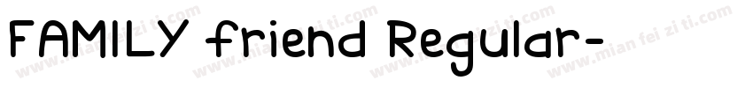 FAMILY friend Regular字体转换